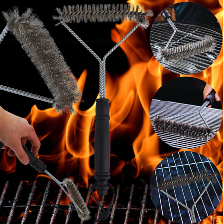 SZCZOTKA DO CZYSZCZENIA GRILLA RUSZTU SKROBAK GRILL STAL NIERDZEWNA GRUBA