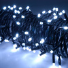 LAMPKI CHOINKOWE 300 LED ZEWNĘTRZNE STAŁE FLASH BIAŁE GRUBY KABEL KURTYNA
