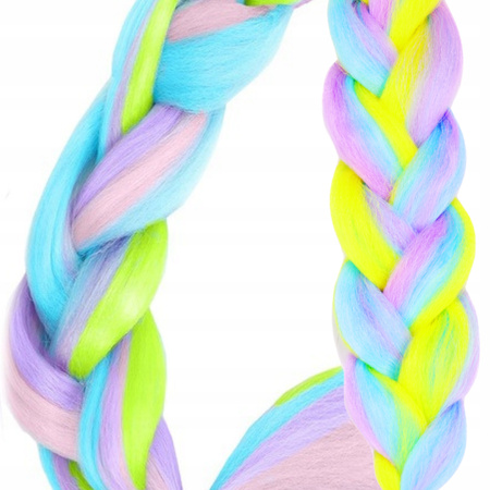 WŁOSY SYNTETYCZNE WARKOCZYKI KOLOROWE OMBRE Doczepiane Do Warkoczyków