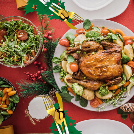 ŚWIĄTECZNE POKROWCE Etui Na Sztućce Chonika DEKORACJE Ozdoby Stół 12 sztuk