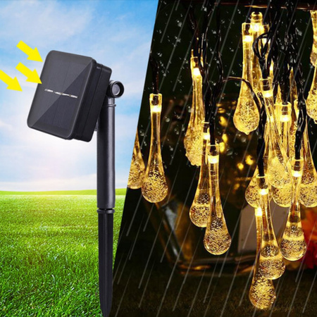 KURTYNA ŚWIETLNA LED GIRLANDA SOLARNA LAMPKI SOPLE WISZĄCE ŚWIĄTECZNE KULKI