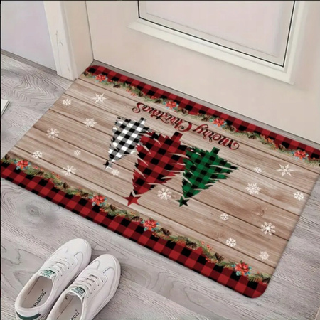 WYCIERACZKA ŚWIĄTECZNA POD DRZWI 45x45cm WEJŚCIOWA DO BUTÓW CHRISTMAS MATA