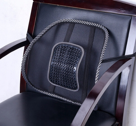 PODKŁADKA PODPÓRKA Z MASAŻEREM LĘDŹWIOWA POD PLECY NA FOTEL SAMOCHODU MASAŻ