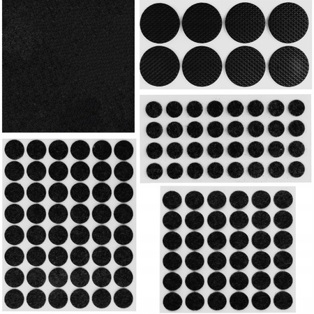 PODKŁADKI FILCOWE POD KRZESŁA MEBLE SAMOPRZYLEPNE 125 SZT ZESTAW FILC MOCNE
