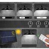 ZESTAW 2x ŻYRANDOL WISZĄCA LAMPA SOLARNA LED PODWÓJNY SUFITOWA PILOT PANEL