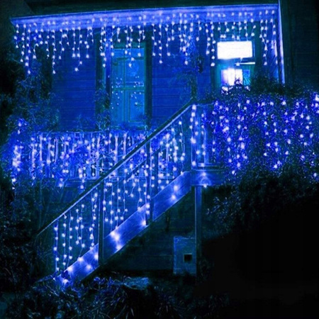 SOPLE 300 LED LAMPKI ZEWNĘTRZNE IP44 STAŁE + FLASH KURTYNA GIRLANDA GRUBE
