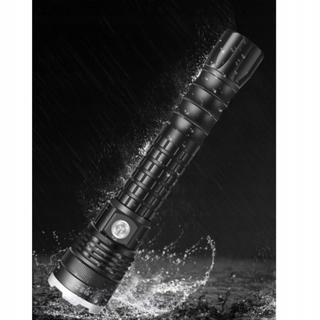 MOCNA LATARKA TAKTYCZNA LED XHP90 ZOOM SZPERACZ AKUMULATOROWA USB PREZENT