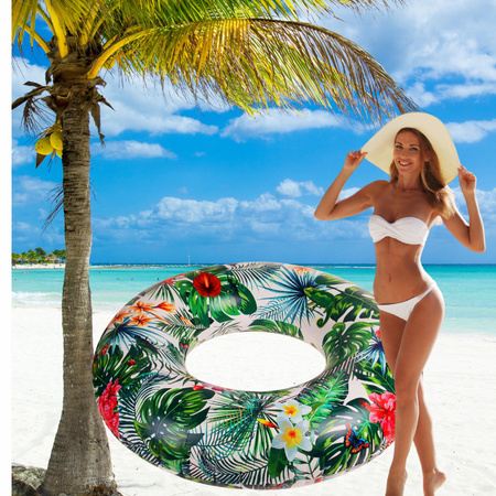 KOŁO DMUCHANE DO PŁYWANIA KÓŁKO DUŻE DO WODY BASENU PLAŻOWE XXXL 130CM