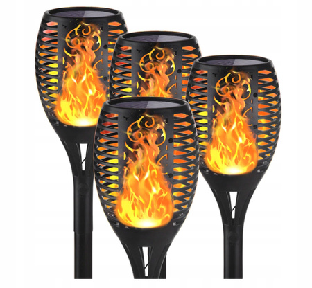 Lampa SOLARNA POCHODNIA LED Lampy Ogrodowe Solarne Ogrodu Wbijana Płomień