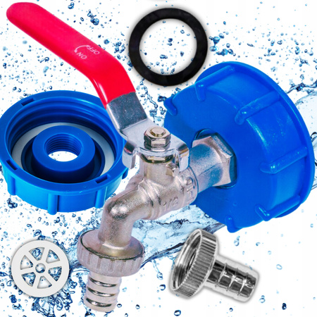 KRAN DO MAUZERA ZAWÓR DO MAUZERA 1000L NA WĄŻ 1/2'' ZAWÓR CZERPALNY NYPEL