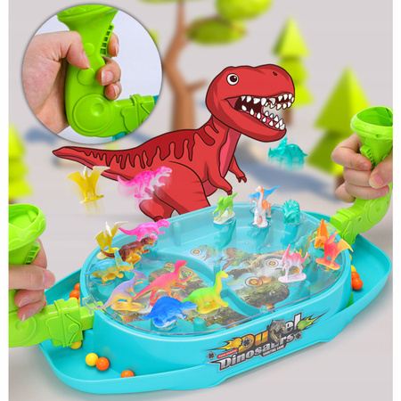 GRA ZRĘCZNOŚCIOWA INTERAKTYWNA ZABAWKA PREZENT DLA DZIECI DINOZAURY STRZELA
