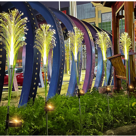 LAMPA OGRODOWA SOLARNA LED TRAWA PAMPASOWA ŚWIETLNA WBIJANA OZDOBA 2 Sztuki