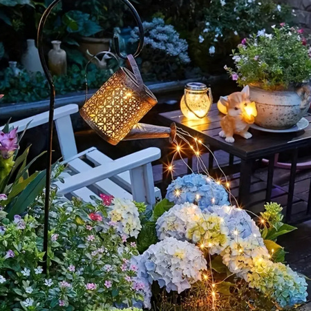 LAMPA OGRODOWA SOLARNA KONEWKA LED WBIJANA Z CZUJNIKIEM OZDOBA GIRLANDA XXL