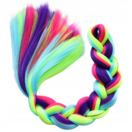 WŁOSY SYNTETYCZNE WARKOCZYKI KOLOROWE OMBRE Doczepiane Do Warkoczyków