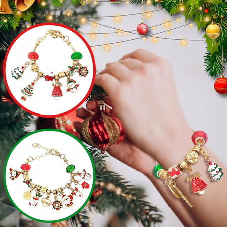 KALENDARZ ADWENTOWY BIŻUTERIA DLA DZIECI BRANSOLETKA DIY PREZENT 24 ZESTAW