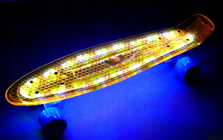 DESKOROLKA FISZKA DESKA KOŁA LED CAŁA ŚWIECĄCA RGB USB FISHBOARD DLA DZIECI