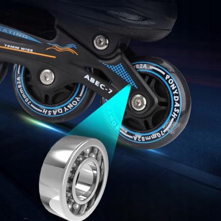 ROLKI Łyżworolki REGULOWANE Świecące KOŁA LED Kauczukowe Kółka Rozm. 39-42