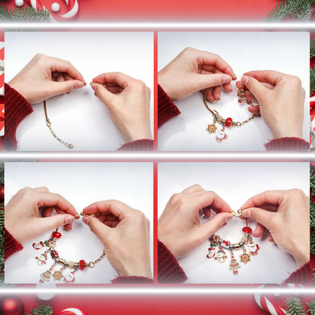 KALENDARZ ADWENTOWY BIŻUTERIA DLA DZIECI BRANSOLETKA DIY PREZENT 24 ZESTAW