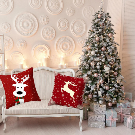 4x POSZEWKI ŚWIĄTECZNE Na Poduszki 45x45 Poszewka Boże Narodzenie Na Jaśki