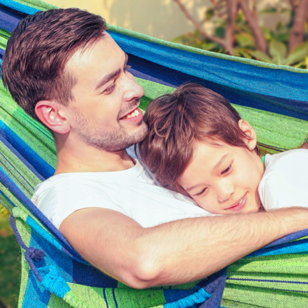 HAMAK OGRODOWY DWUOSOBOWY WZMOCNIONY WISZĄCY TURYSTYCZNY HUŚTAWKA MOCNY