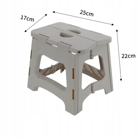 Stołek Taboret Składany Krzesło Składane Duży Antypoślizgowe Nóżki 135kg