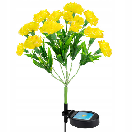 LAMPA OGRODOWA SOLARNA BUKIET KWIATÓW LED WBIJANA Z CZUJNIKIEM OZDOBA KWIAT