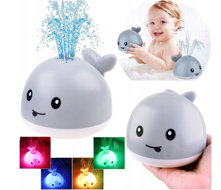 FONTANNA ZABAWKA DO KĄPIELI WODY TRYSKAJĄCY ŚWIECĄCY WIELORYB DLA DZIECI
