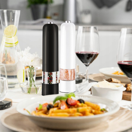 2x ELEKTRYCZNY MŁYNEK DO PIEPRZU SOLI PRZYPRAW LED ZESTAW 2W1 AUTOMATYCZNY