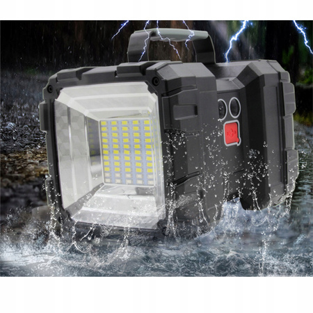 MOCNA LATARKA LED AKUMULATOROWA SZPERACZ TAKTYCZNA BIWAKOWA POWERBANK USB