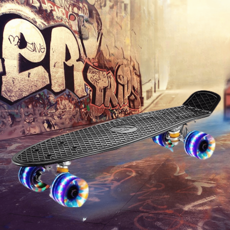 DESKOROLKA DESKA TYPU FISZKA ŚWIECĄCE KOŁA LED 56cm 100KG FISH DLA DZIECI