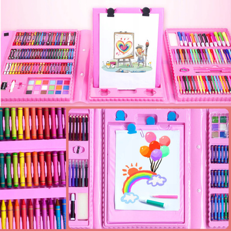 ZESTAW DO MALOWANIA DLA DZIECI Dziewczynek Artystyczny Plastyczny WALIZKA