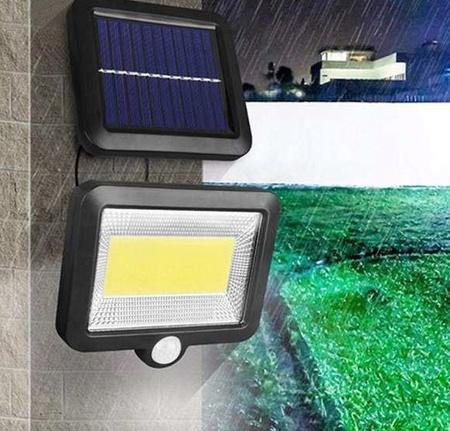 LAMPA SOLARNA LED LATARNIA ULICZNA OGRODOWA CZUJNIK RUCHU ZMIERZCHU PILOT