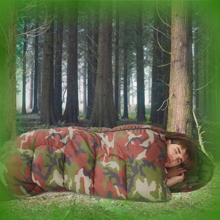 LEKKI ŚPIWÓR TURYSTYCZNY MUMIA KAPTUR 210CM CIEPŁY KOŁDRA + POKROWIEC 2w1