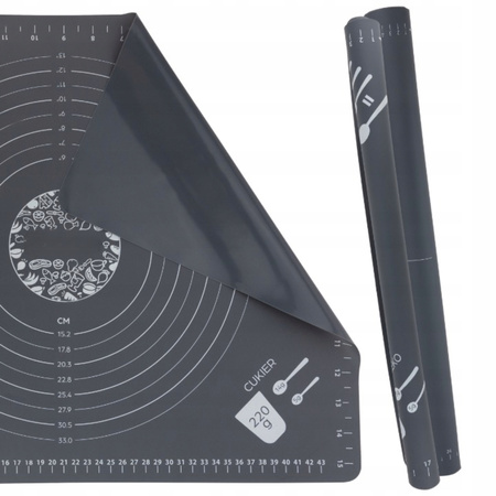 DUŻA STOLNICA SILIKONOWA MATA KUCHENNA PODKŁADKA ANTYPOŚLIZGOWA Z MIARĄ XXL