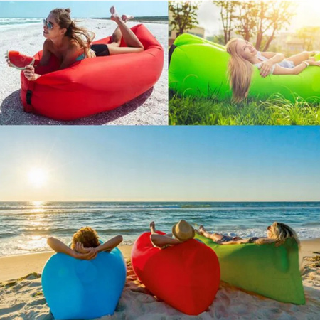 NADMUCHIWANA ROZKŁADANA SOFA LAZY BAG AIR NA PLAŻE FOTEL MATERAC LEŻAK