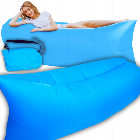 NADMUCHIWANA ROZKŁADANA SOFA LAZY BAG AIR PLAŻE FOTEL MATERAC LEŻAK 220cm