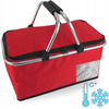 KOSZ PIKNIKOWY SKŁADANY TERMICZNY TURYSTYCZNY KOSZYK NA ZAKUPY IZOLACYJNY