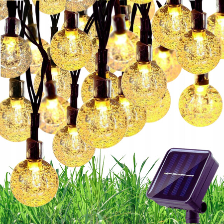 KURTYNA ŚWIETLNA LED GIRLANDA SOLARNA LAMPKI SOPLE WISZĄCE ŚWIĄTECZNE KULKI