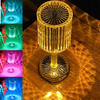 LAMPA KRYSZTAŁOWA LED LAMPKA NOCNA DOTYKOWA DIAMENTOWA KOLOROWA RGB + PILOT