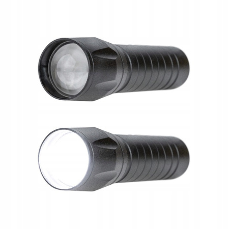 LATARKA LED TAKTYCZNA ZOOM AKUMULATOROWA WOJSKOWA WODOODPORNA USB + ETUI