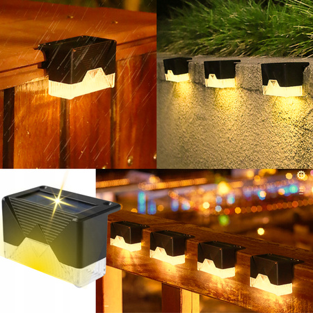 6x Lampki SOLARNE Ogrodowe LED na Schody TARAS Płot Oświetlenie Balkon