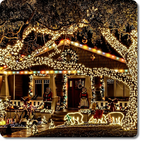 LAMPKI CHOINKOWE 300 LED ZEWNĘTRZNE STAŁE FLASH BIAŁE GRUBY KABEL KURTYNA