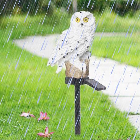 LAMPA SOLARNA SOWA LED OGRODOWA DUŻA LAMPKA WBIJANA DEKORACJA DO OGRODU