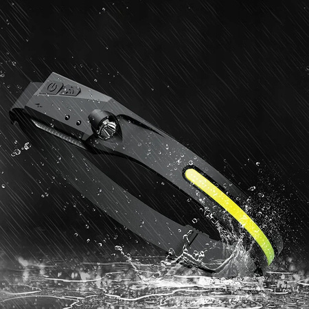 MOCNA LATARKA CZOŁOWA LED REFLEKTOR NA GŁOWĘ COB CZOŁÓWKA USB CZUJNIK RUCHU