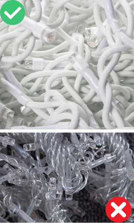 SOPLE 500 LED LAMPKI ZEWNĘTRZNE IP44 STAŁE + FLASH KURTYNA ŚWIETLNA GRUBE