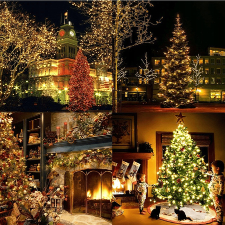 LAMPKI CHOINKOWE 300 LED ZEWNĘTRZNE STAŁE FLASH BIAŁE GRUBY KABEL KURTYNA