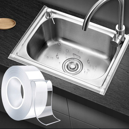 TAŚMA DWUSTRONNA | 3m/3cm | NANO WIELOKROTNEGO UŻYTKU KLEJ MOCNA MONTAŻOWA