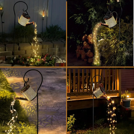 LAMPA OGRODOWA SOLARNA KONEWKA LED WBIJANA Z CZUJNIKIEM OZDOBA GIRLANDA XXL