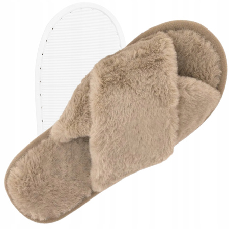 KAPCIE DAMSKIE FUTERKIEM CIEPŁE MIĘKKIE PANTOFLE DOMOWE LACZKI PAPCIE CIAPY