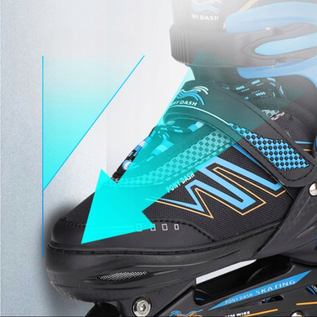 ROLKI Łyżworolki REGULOWANE Świecące KOŁA LED Kauczukowe Kółka Rozm. 39-42